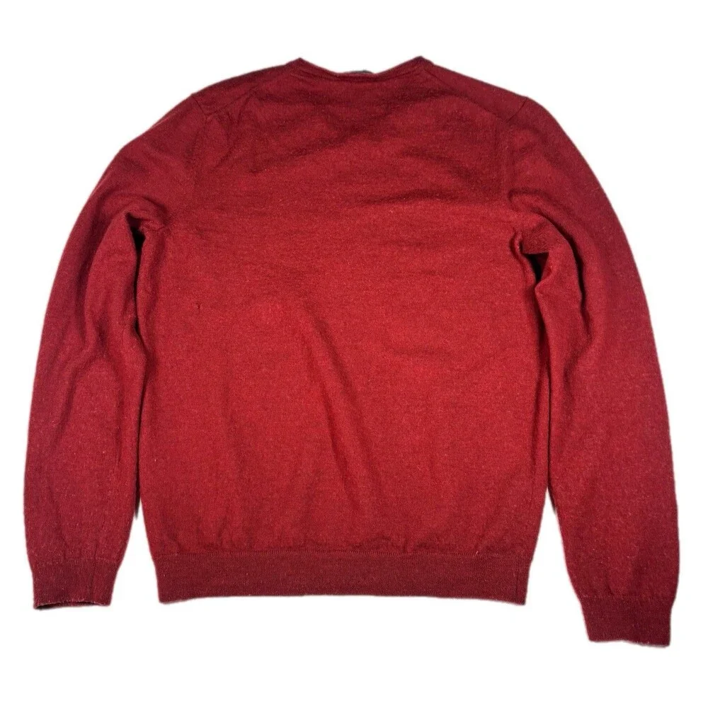 Hugo Boss merino wool V-neck sweater Men Size Large